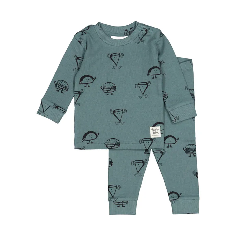 Feetje Jack Snack Premium Pyjama - Petrol