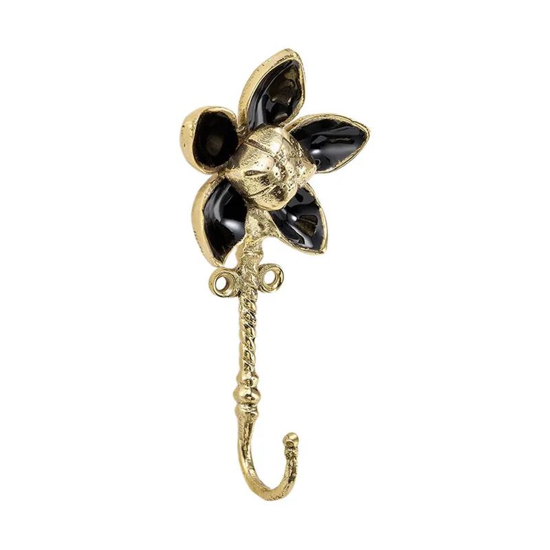 Doing Goods Wandhaken – Liv Flower Schwarz – Messing