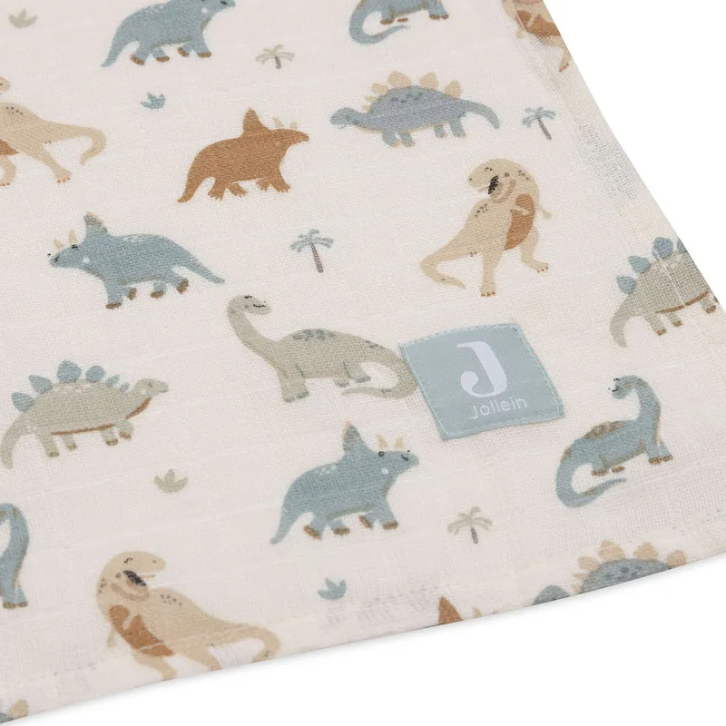 Jollein Roarsome Large Multituch - 2 Pack - 115 x 115 cm - Hydrophil