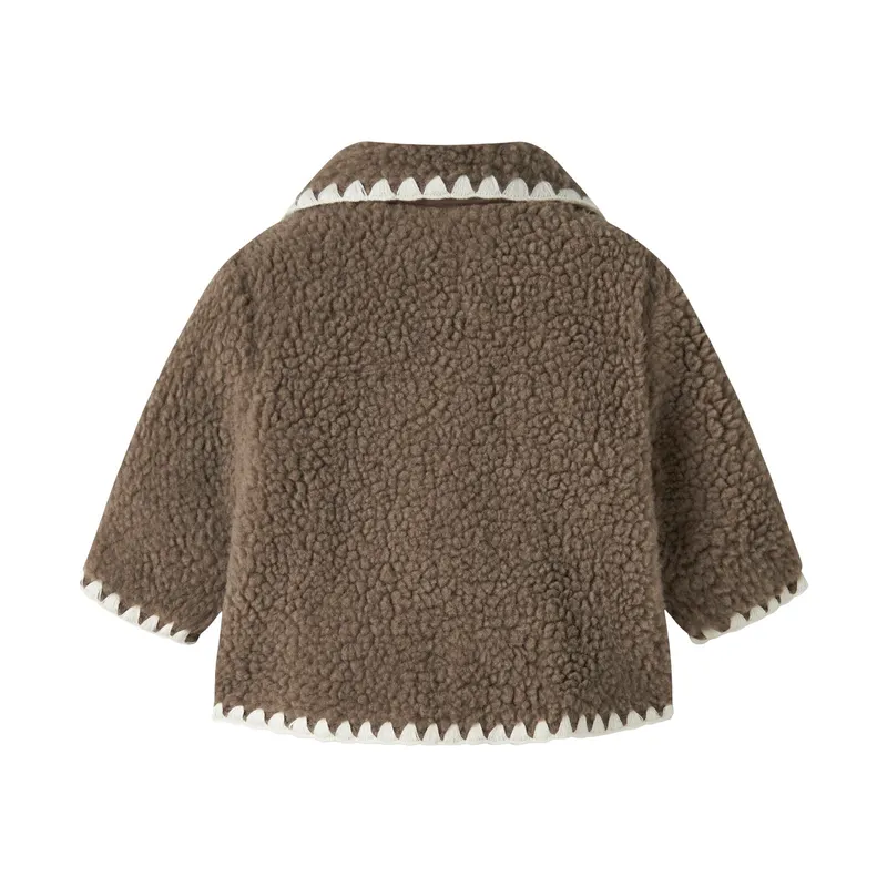 Lil' Atelier Jacke – Größe 56 – Teddy – Shitake