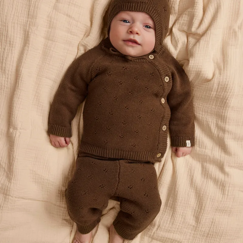 Lil' Atelier Pullover – Größe 74 – Teak