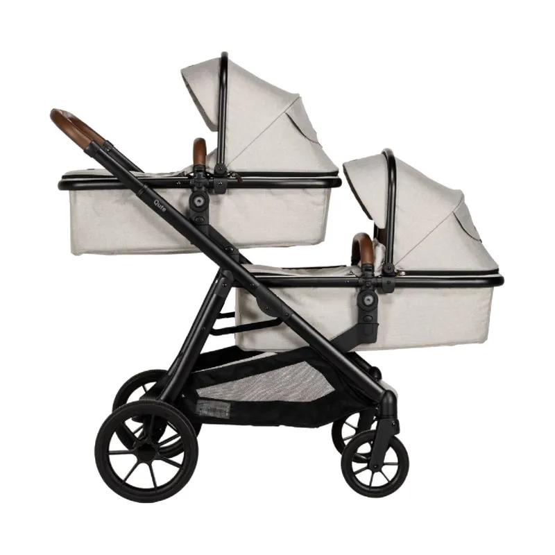 Qute Q-Twin Geschwisterwagen - Jeans Clay