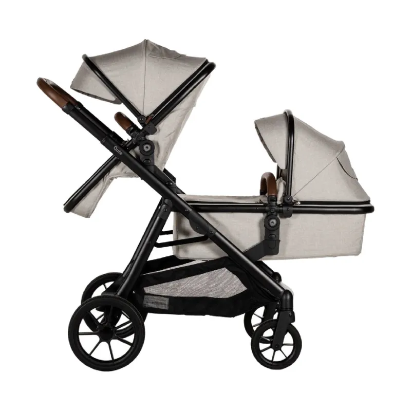 Qute Q-Twin Geschwisterwagen - Jeans Clay