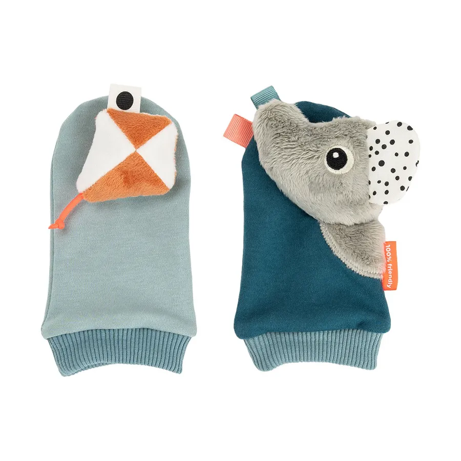 Done By Deer Playground Socken Mit Rassel - Blue