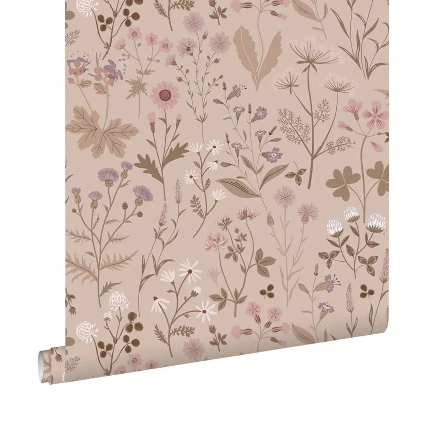 Esta Home Pom Pom Pie Tapete  - Wildblumen - Altrosa/Flieder/Lila – 53 cm