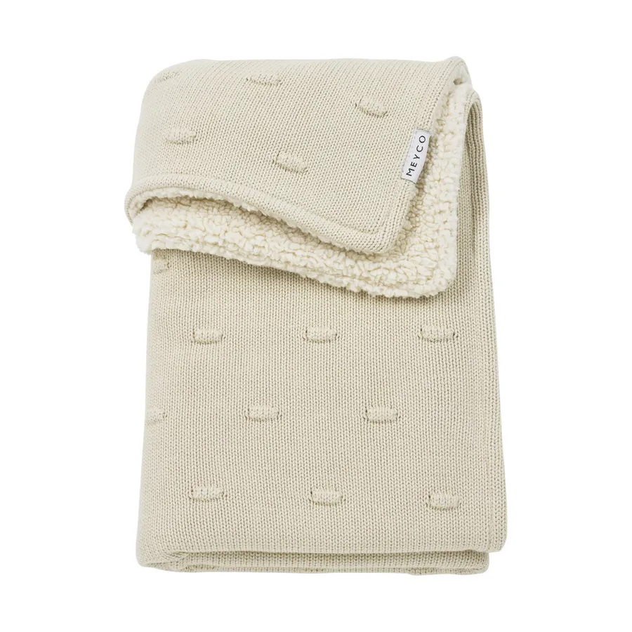 Meyco Babydecke Knots Teddy - 75 x 100 cm - Soft Sand