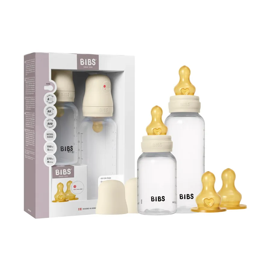 Bibs Grow and Flow Flaschenset - 150 ml/270 ml - Latex - Ivory