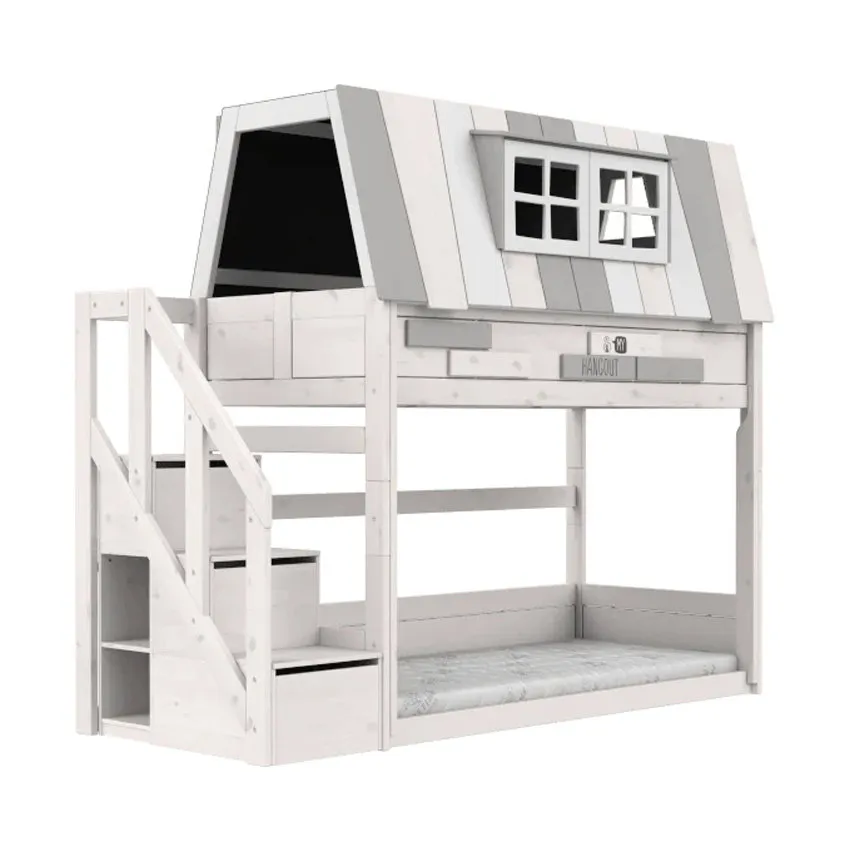 LIFETIME Kidsrooms My Hangout Hausbett mit Treppenschrank - Premium