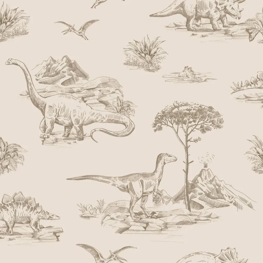Estahome Dinosaurier Tapete II – 0,53 x 10,05 m