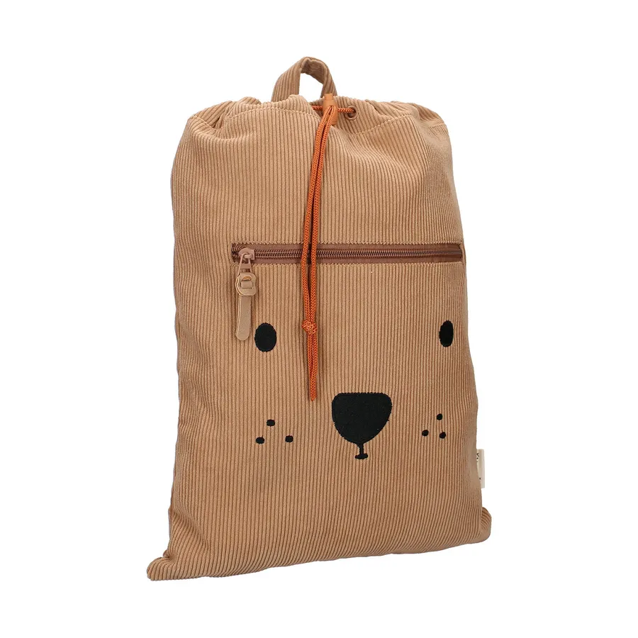 Kidzroom Prague Turnbeutel - Beary Excited - Brown