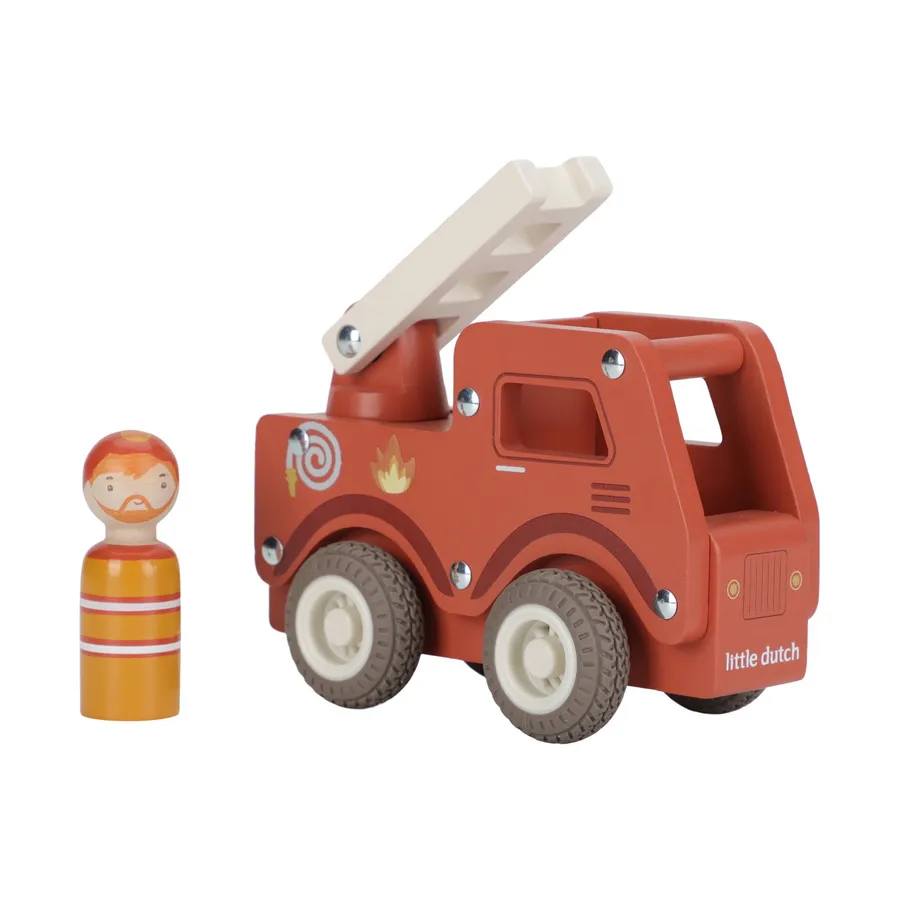 Little Dutch Feuerwehrauto – Mit Pegdoll – Holz