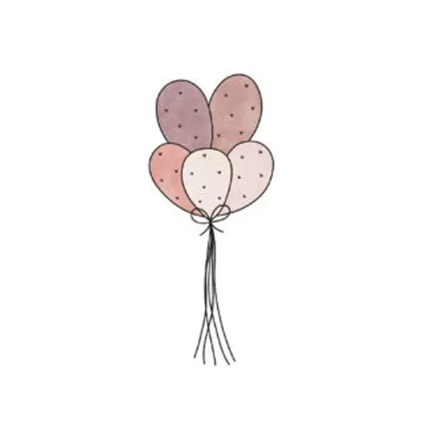 Studio Jans Runder Sticker – Partyballons – 5er-Pack