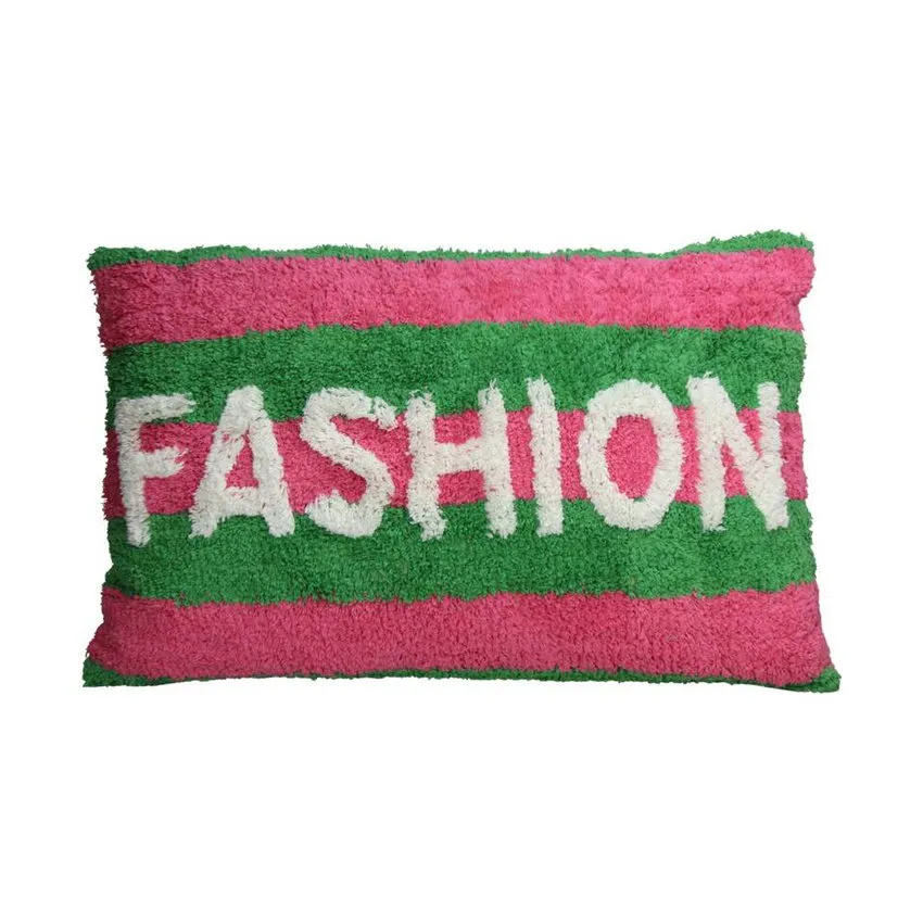 Kersten Dekokissen Fashion Streifen - Grün/Rosa