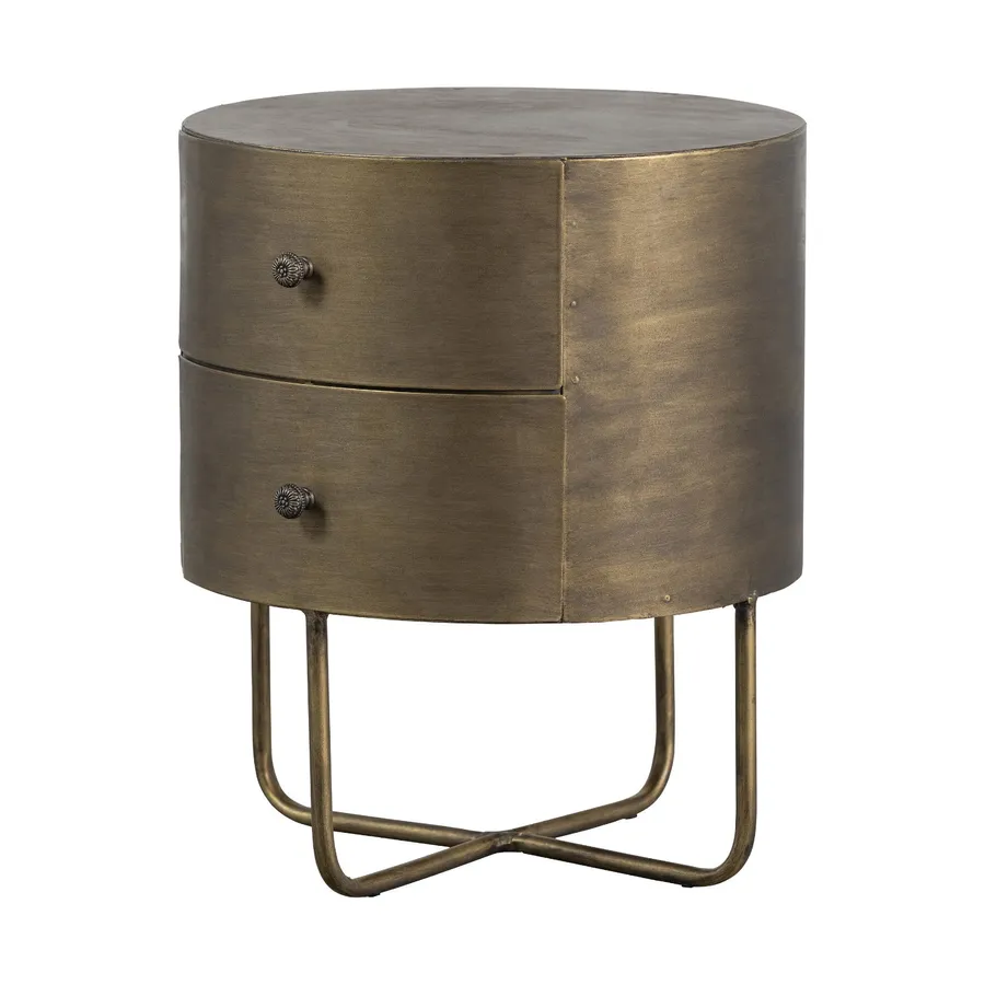 BePureHome Glossy Schränkchen - Metall - Antik Messing