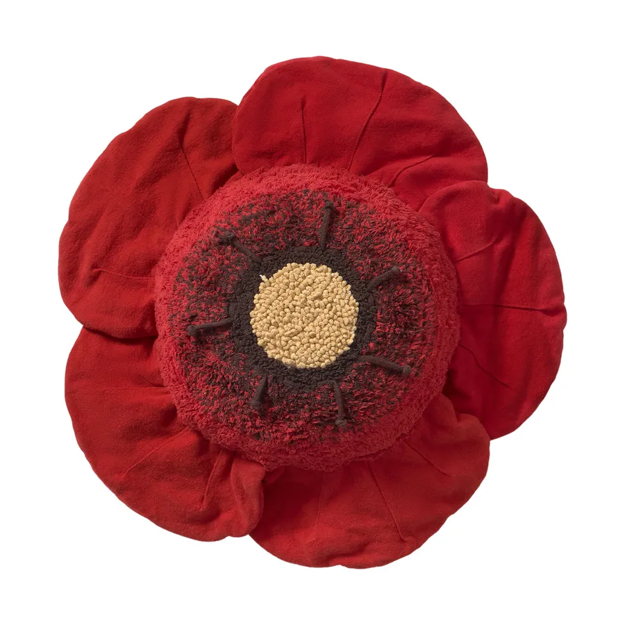 Lorena Canals Bodenkissen - Red Poppy - Ø74 cm