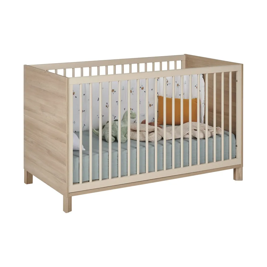 Galipette Calypso Babybett – 70 x 140 cm – Rustikale Eiche