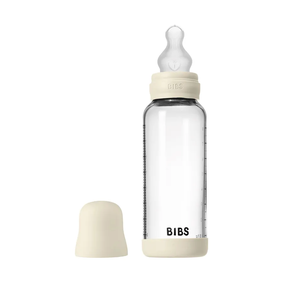 BIBS Flasche - Medium Flow - 240 ml - Silikon/Glas