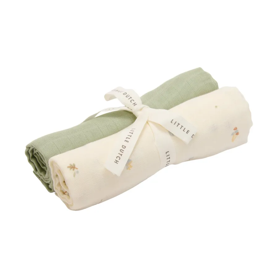 Little Dutch Hydrophile Tücher - Forest Treasures & Sage - 70x70 cm