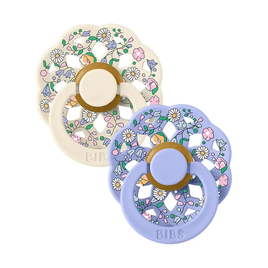BIBS x Liberty Chloe Meadow Schnuller – Rund – 2 Stück