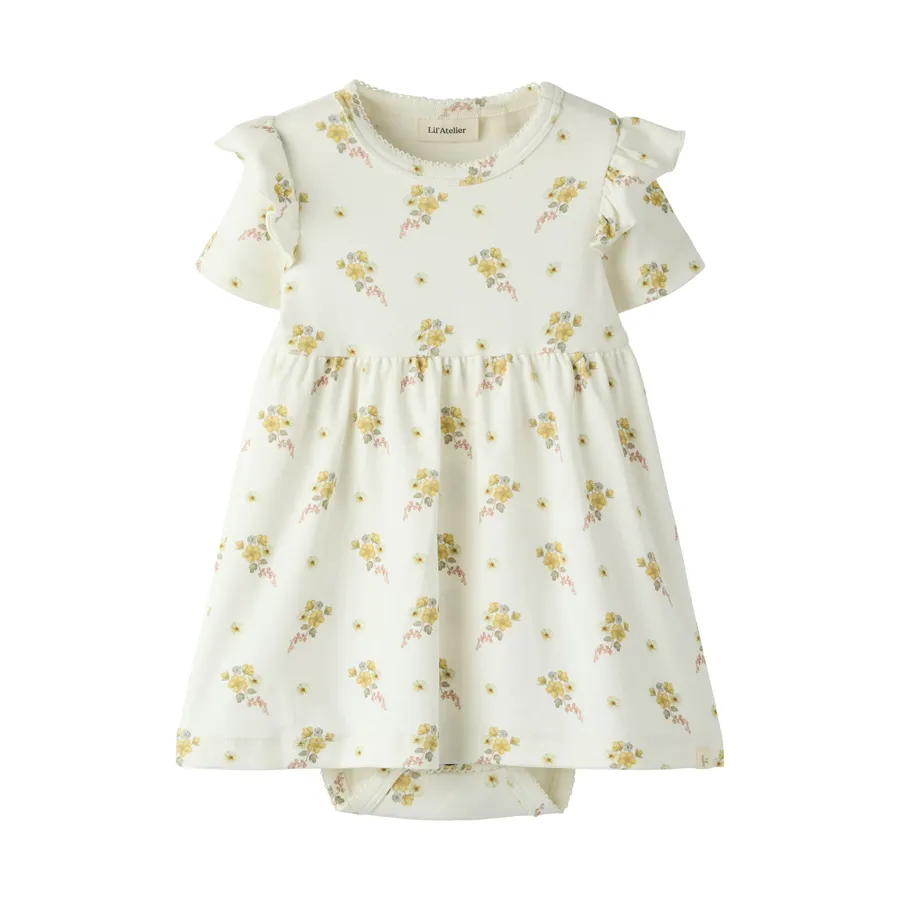 Lil' Atelier Coconut Milk Kleid - Größe 68 - Flower