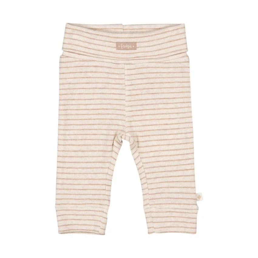 Feetje The Magic is in You Rippstrickhose - Streifen - Taupe Melange
