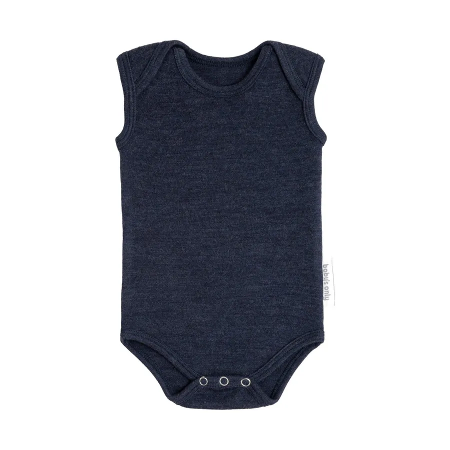 Baby's Only Meadow Babybody Ärmellos - Merino Fine - Jeans