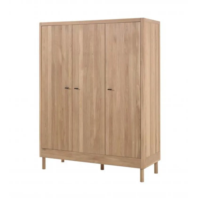 Vipack 3-türiger Kleiderschrank – Forrest Buche - Weiß