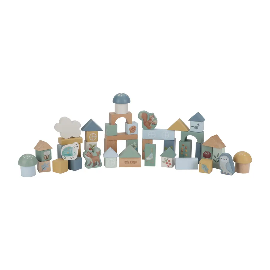 Little Dutch Forest Friends Bausteine in Tonne