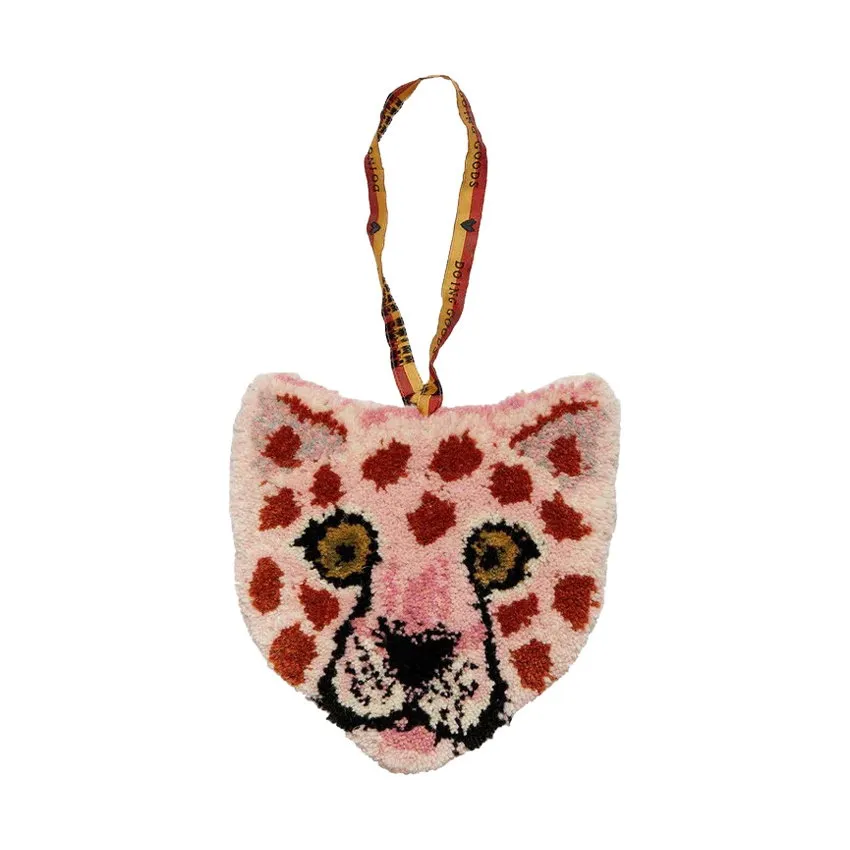Doing Goods Tierkopf-Anhänger – Tapis Amis – Pinky Leopard