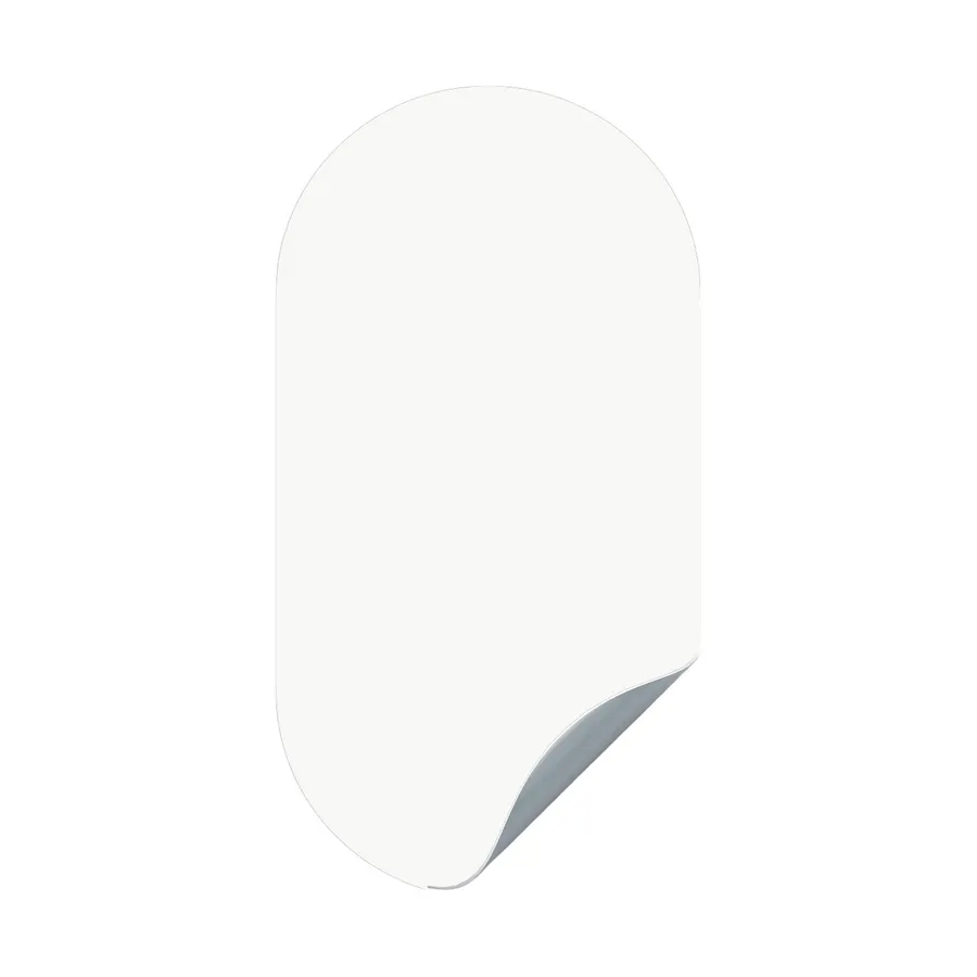 Magnetic Sticker Whiteboard – Oval – 47x90 cm – Weiß