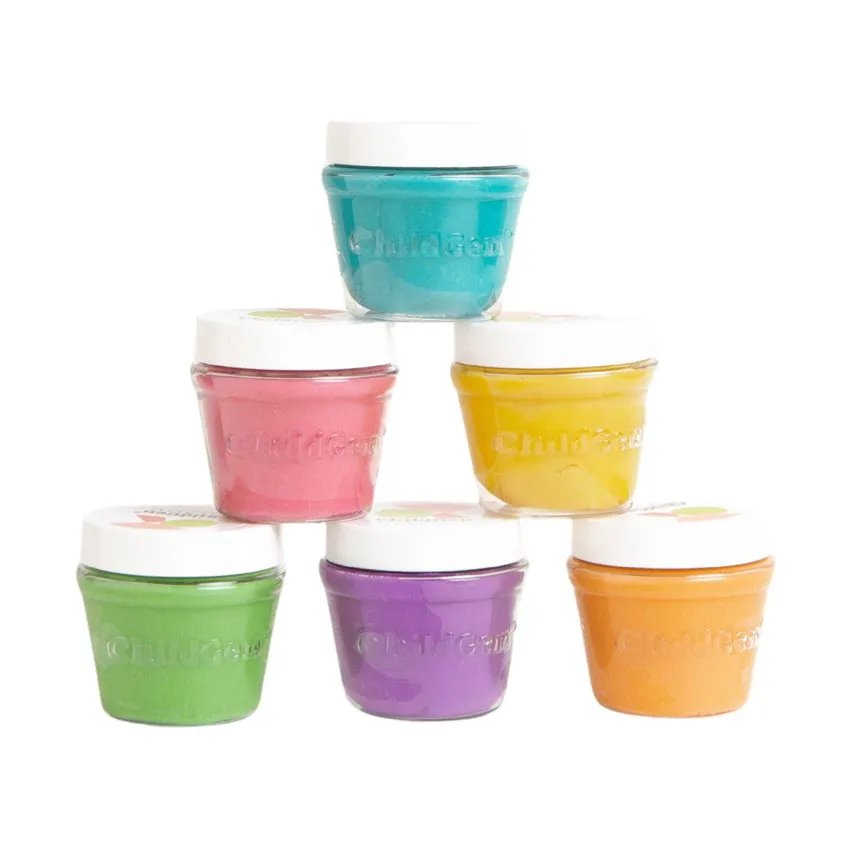 Childgen Play Dough Jar 6 Stück - Pastell Set