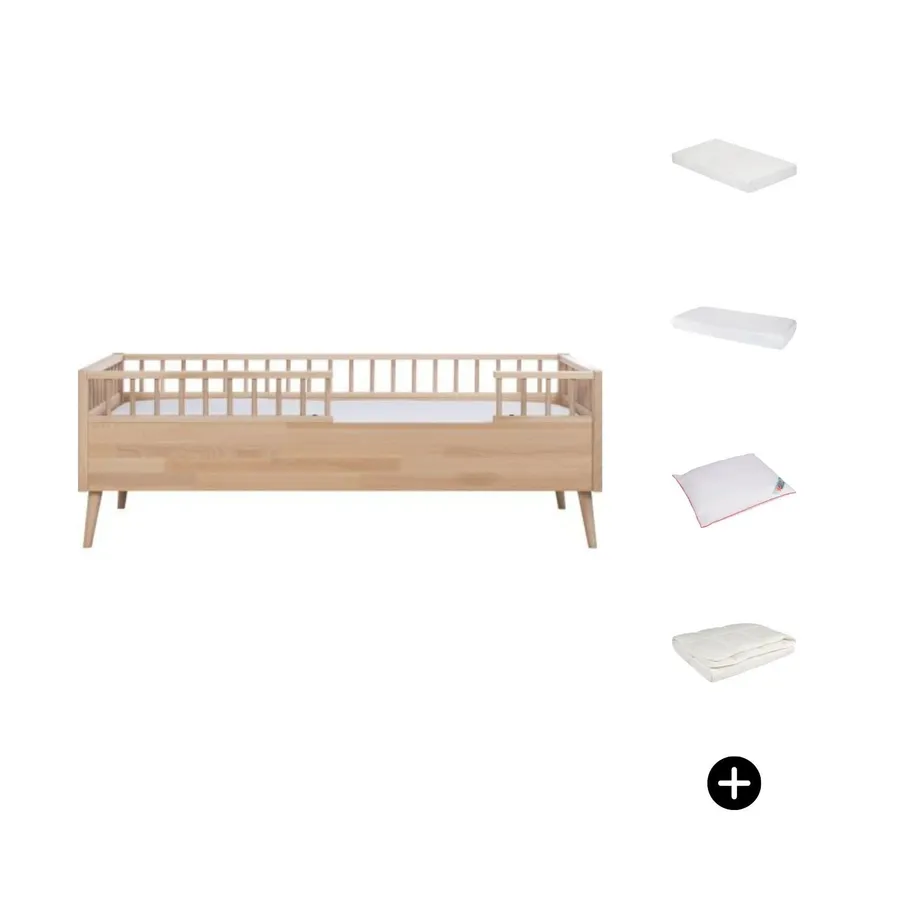 Europe Baby Sterre Kleinkinderbett Paketangebot - 70 x 150 cm - Natur