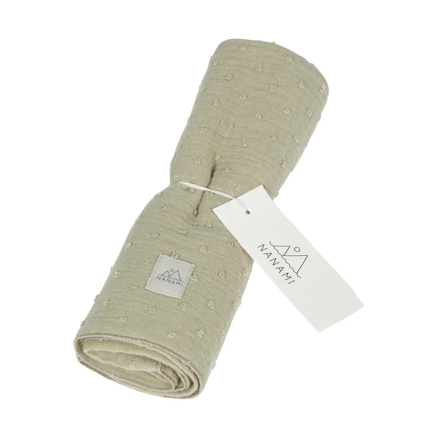 Nanami Swaddle – Woven Dot – Eucalyptus