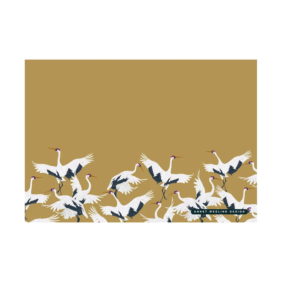 Annet Weelink Design Stork Textiltapete – 300 x 280 cm – Gold