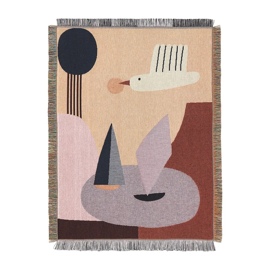 Ferm Living - Bird Wandteppich - 80x110 cm - Multicolour