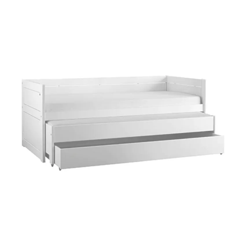 LIFETIME Kidsrooms Hochbett mit Gästebett weiß lackiert inkl. Luxus-Lattenrost