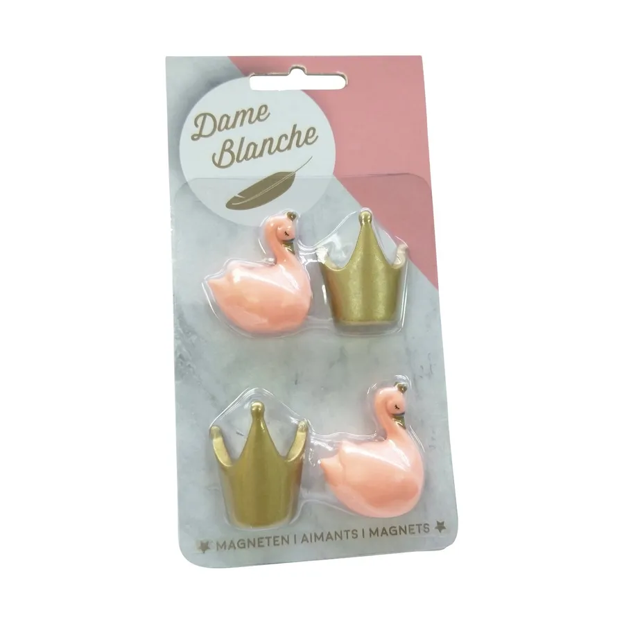 Atelier Pierre Dame Blanche Magnete Weiß 4 Stück