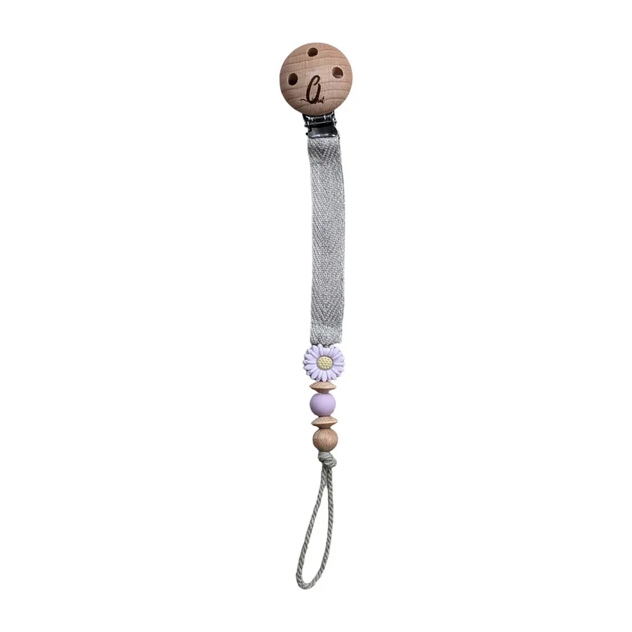 Ootje kadootje Gänseblümchen - Schnullerkette – Lila