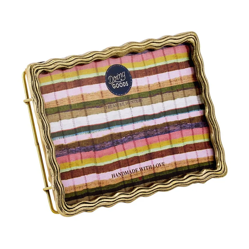 Doing Goods Yuki Wavy Frame Large - Gold Shiny