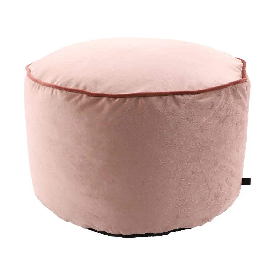 Overseas Pouf Round Piping - 50x30 cm