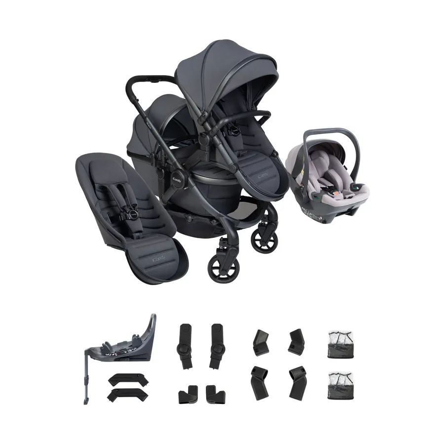 iCandy Peach 8 Double Kinderwagen 3-in-1 - Komplettes Reiseset 