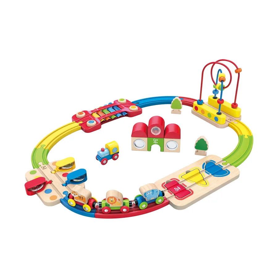 Hape Puzzle-Eisenbahnset - Rainbow Puzzle Railway