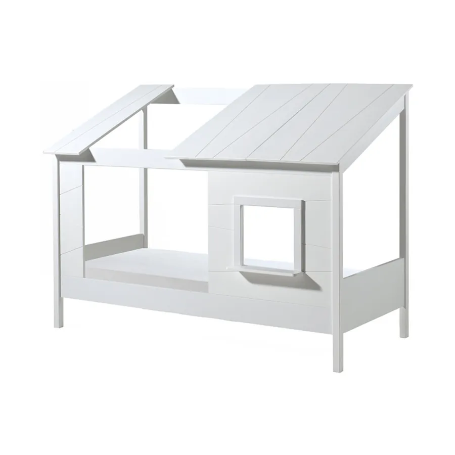 Vipack Hausbett mit Fensterscheibe Weiß