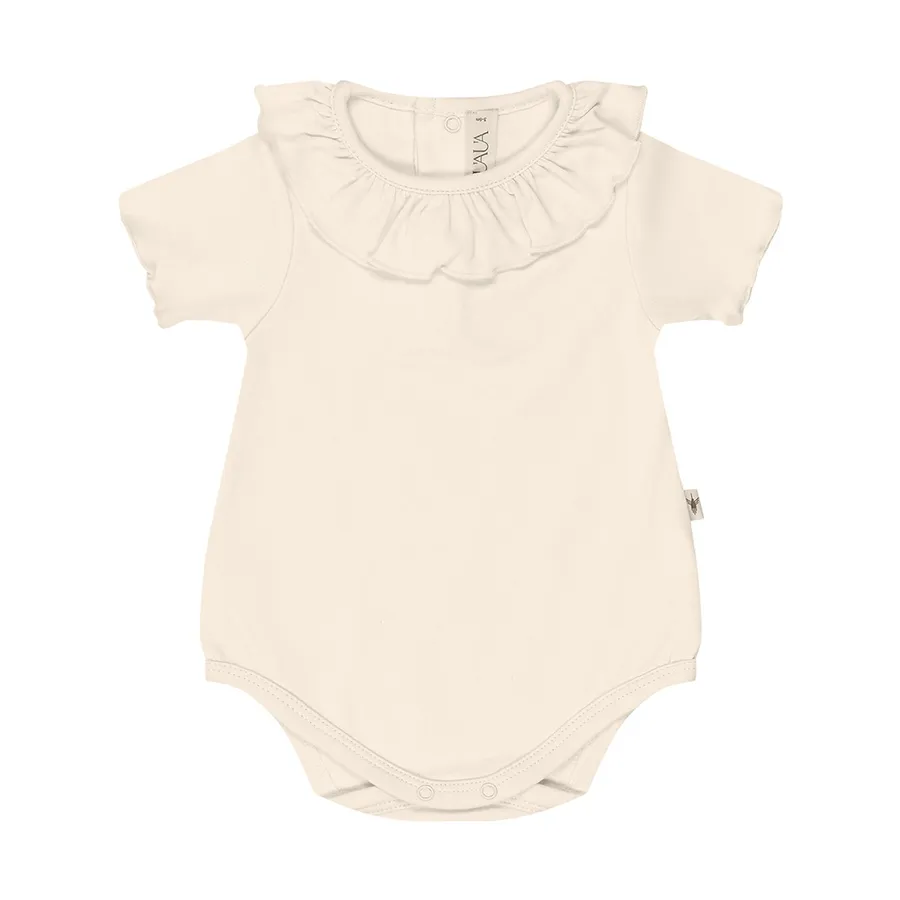 UAUA Ruffle Babybody Kurzarm - Crema