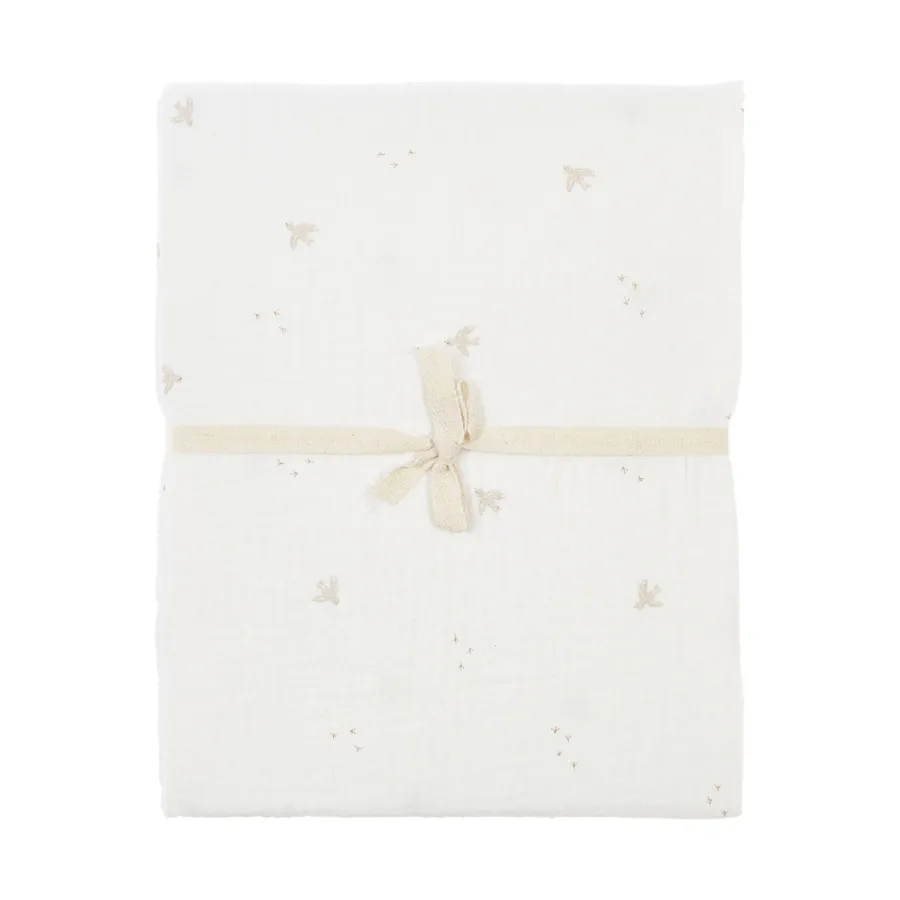 Nanami Bird Babylaken - 75 x 120 cm - Off White