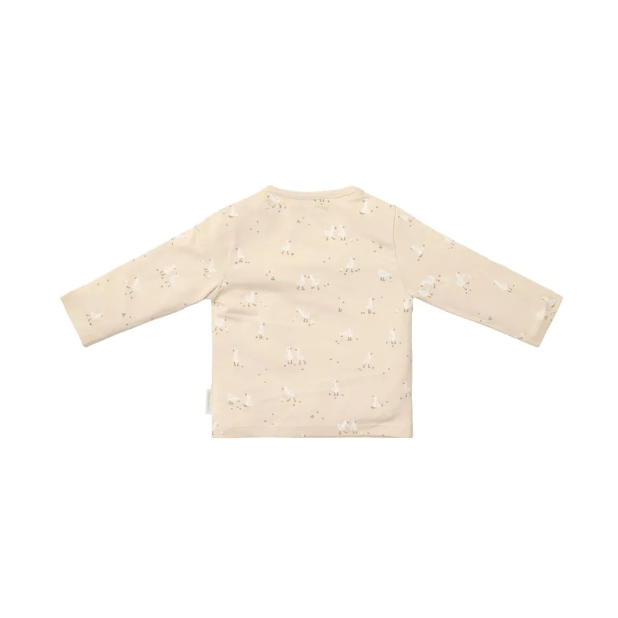Little Dutch Langarm T-Shirt - Little Goose All-over - Sand
