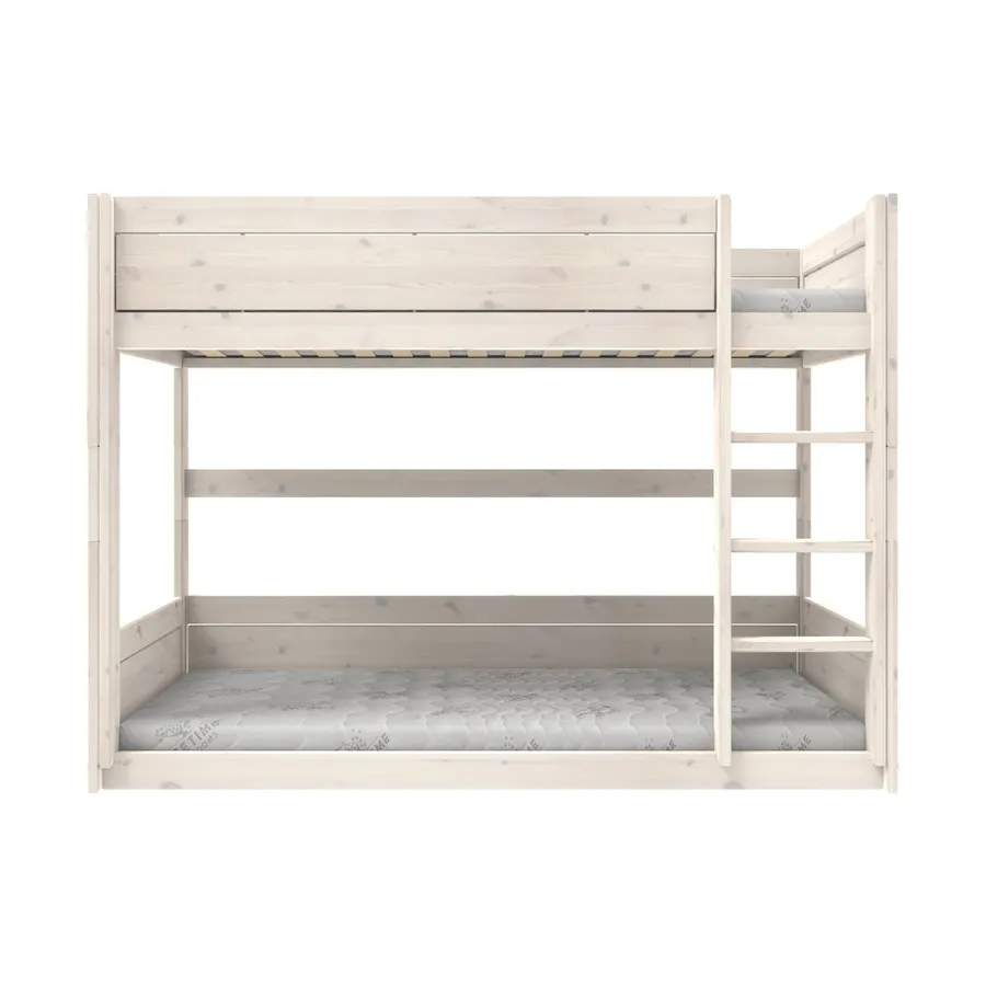 LifeTime Etagenbett – Niedrig – Rolllattenrost – White-Wash