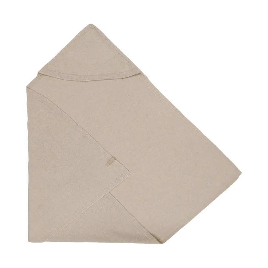 Bamboom 4 Season Hooded Baby Wickeldecke - 80x80 cm - Sand