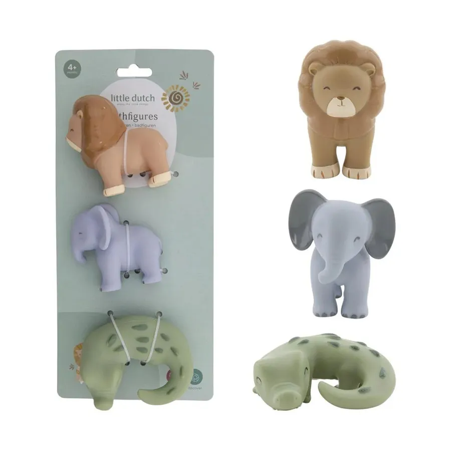 Little Dutch Safari Friends Badefiguren – 3 Stück