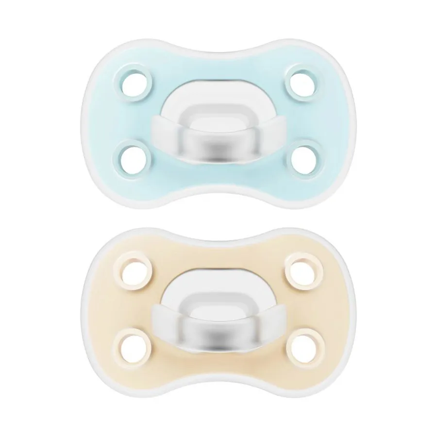 Dr. Brown's Schnuller – Symmetrisch – 0–6 Monate – 2 Stück - Blue/Cream